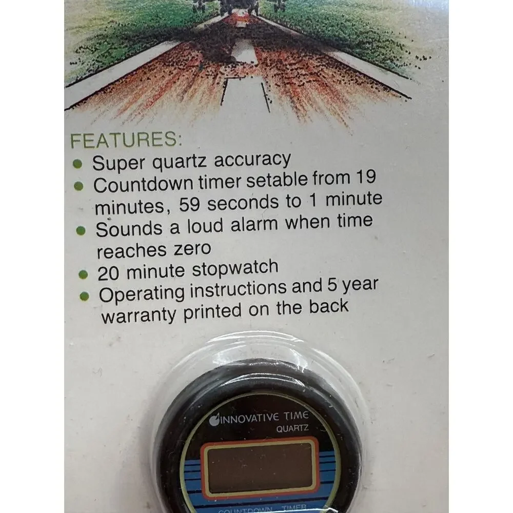 ⏱️ Vintage Innovative Time Quartz Travel Collection Key Chain Timer NOS